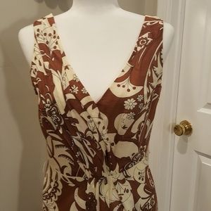 Donna Ricco Strapped Print Dress: Size 6